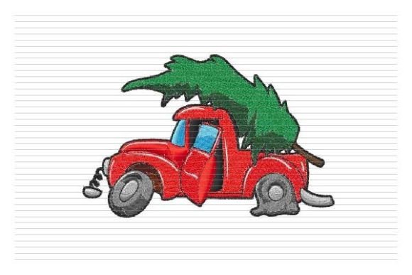 Christmas Truck Funny Tree Decoration Review for Embroidery Projects