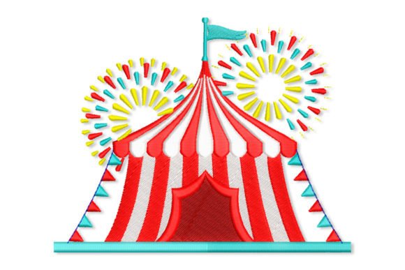 Circus Tents Embroidery Design