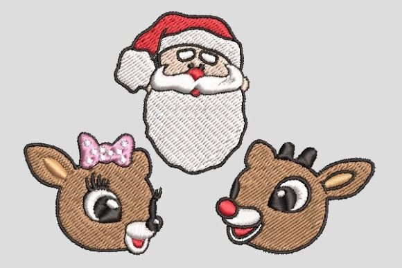 Cute Deer with Santa Embroidery Design Review