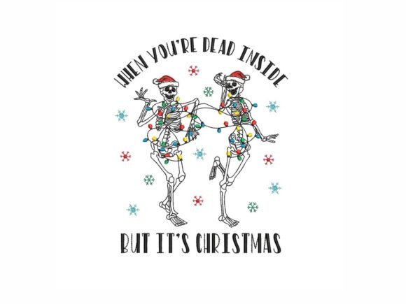Dead Inside Skeletons: A Whimsical Embroidery Design for Holiday Projects