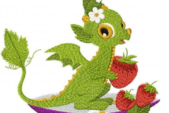 Dragon Strawberry Embroidery Design Review for Business Use