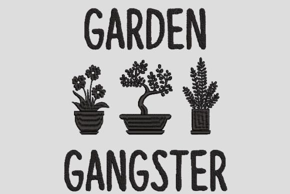 Garden Gangster: A Playful Embroidery Design for Boutique Sweatshirts