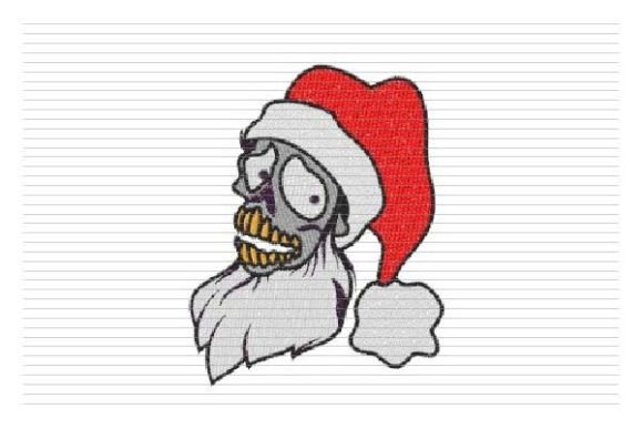 Scary Skull Christmas Hat Santa: A Festive Twist on Holiday Embroidery