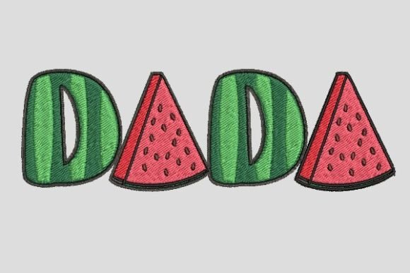 Watermelon Dada: A Whimsical Embroidery Design for Seasonal Creations