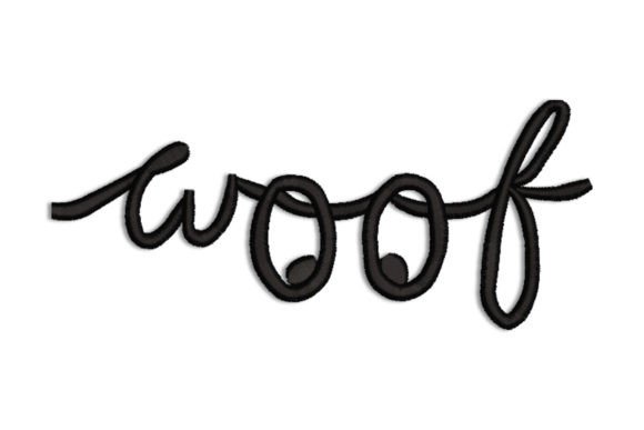 Woof: A Playful, Gift-Ready Embroidery Design for Dog Lovers
